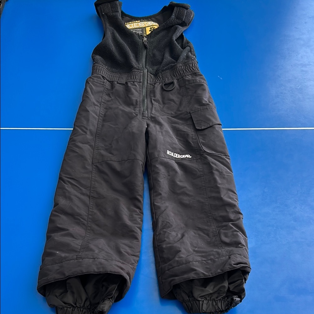 Black Weatherproof Overalls with Elastic Cuffs